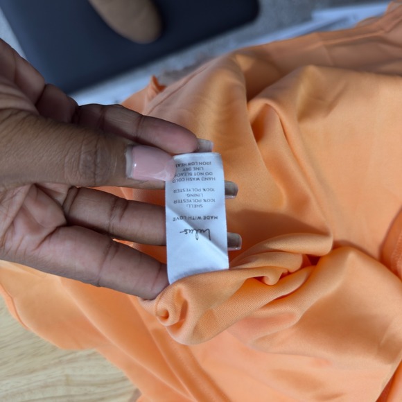 NEW Lulus Women‎ Midi Dress XS Orange Tiered Babydoll Party Day Event Wedding - Picture 12 of 13